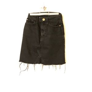 River Island Black Denim Skirt